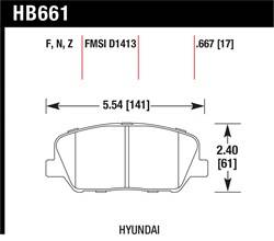 Hawk Performance - Disc Brake Pad - Hawk Performance HB661N.667 UPC: 840653062341 - Image 1