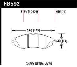 Hawk Performance - Disc Brake Pad - Hawk Performance HB592F.665 UPC: 840653015309 - Image 1