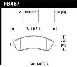Hawk Performance - Disc Brake Pad - Hawk Performance HB467F.540 UPC: 840653014173 - Image 1