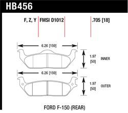 Hawk Performance - Disc Brake Pad - Hawk Performance HB456Y.705 UPC: 840653060514 - Image 1