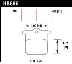 Hawk Performance - Disc Brake Pad - Hawk Performance HB696MB.450 UPC: - Image 1