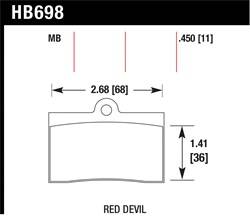 Hawk Performance - Disc Brake Pad - Hawk Performance HB698MB.450 UPC: - Image 1