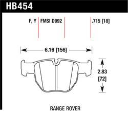 Hawk Performance - Disc Brake Pad - Hawk Performance HB454F.715 UPC: 840653014043 - Image 1