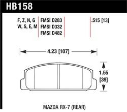 Hawk Performance - Disc Brake Pad - Hawk Performance HB158S.515 UPC: 840653071985 - Image 1