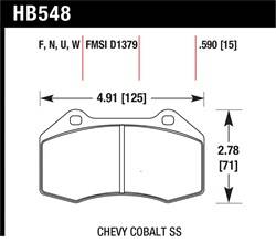Hawk Performance - Disc Brake Pad - Hawk Performance HB548F.590 UPC: 840653015408 - Image 1
