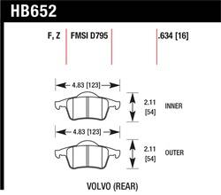 Hawk Performance - Disc Brake Pad - Hawk Performance HB652F.634 UPC: 840653061979 - Image 1