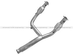 aFe Power - Twisted Steel Y-Pipe Exhaust System - aFe Power 48-44004 UPC: 802959480939 - Image 1