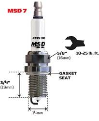 MSD Ignition - Iridium Tip Spark Plug - MSD Ignition 37244 UPC: 085132372447 - Image 1