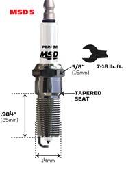 MSD Ignition - Iridium Tip Spark Plug - MSD Ignition 37184 UPC: 085132371846 - Image 1