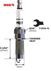 MSD Ignition - Iridium Tip Spark Plug - MSD Ignition 37174 UPC: 085132371747 - Image 1
