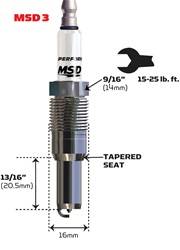 MSD Ignition - Iridium Tip Spark Plug - MSD Ignition 37164 UPC: 085132371648 - Image 1