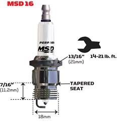 MSD Ignition - Iridium Tip Spark Plug - MSD Ignition 37444 UPC: 085132374441 - Image 1