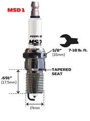 MSD Ignition - Iridium Tip Spark Plug - MSD Ignition 37134 UPC: 085132371341 - Image 1
