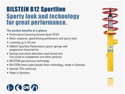 Bilstein Shocks - B12 Series SportLine Lowering Kit - Bilstein Shocks 46-181060 UPC: 651860672861 - Image 1