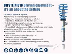 Bilstein Shocks - B16 Series PSS9 Lowering - Bilstein Shocks 48-119542 UPC: 651860599151 - Image 1