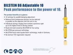 Bilstein Shocks - B6 Series 10 Way Adjustable Suspension Strut Assembly - Bilstein Shocks 31-181891 UPC: 651860661865 - Image 1