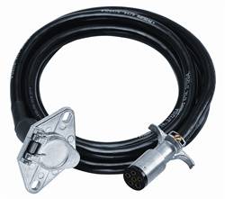Tow Ready - 6-Way Car End to 6-Way Trailer End Extension Cable - Tow Ready 118666 UPC: 016118066616 - Image 1