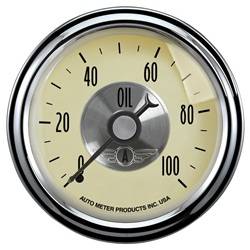 Auto Meter - Prestige Series Antique Ivory Oil Pressure Gauge - Auto Meter 2021 UPC: 046074020216 - Image 1