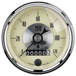 Auto Meter - Prestige Series Antique Ivory Electric Programmable Speedometer - Auto Meter 2089 UPC: 046074020896 - Image 1