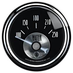 Auto Meter - Prestige Series Black Diamond Mechanical Water Temperature Gauge - Auto Meter 2038 UPC: 046074020384 - Image 1