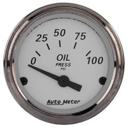 Auto Meter - American Platinum Electric Oil Pressure Gauge - Auto Meter 1928 UPC: 046074019289 - Image 1