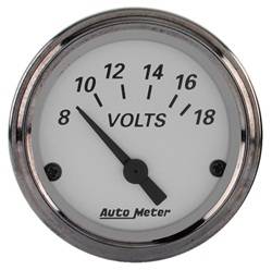 Auto Meter - American Platinum Electric Voltmeter Gauge - Auto Meter 1992 UPC: 046074019920 - Image 1