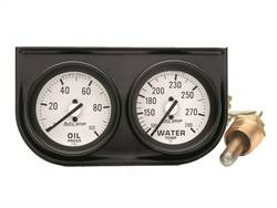 Auto Meter - Autogage Mechanical Oil/Water Black Console - Auto Meter 2326 UPC: 046074023262 - Image 1
