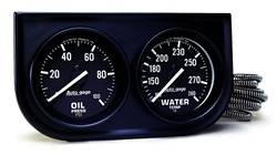 Auto Meter - Autogage Oil/Water Black Steel Console - Auto Meter 2392 UPC: 046074023927 - Image 1