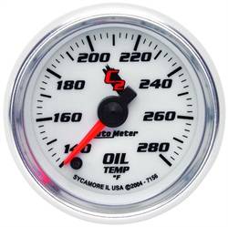 Auto Meter - C2 Electric Oil Temperature Gauge - Auto Meter 7156 UPC: 046074071560 - Image 1