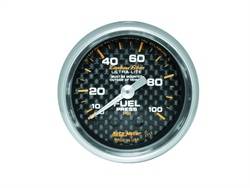 Auto Meter - Carbon Fiber Mechanical Fuel Pressure Gauge - Auto Meter 4712 UPC: 046074047121 - Image 1