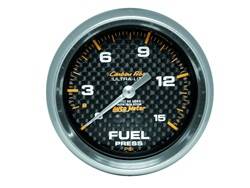 Auto Meter - Carbon Fiber Mechanical Fuel Pressure Gauge - Auto Meter 4813 UPC: 046074048135 - Image 1
