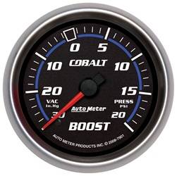 Auto Meter - Cobalt Mechanical Boost/Vacuum Gauge - Auto Meter 7901 UPC: 046074079016 - Image 1