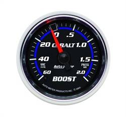 Auto Meter - Cobalt Mechanical Boost/Vacuum Gauge - Auto Meter 6103-M UPC: 046074140259 - Image 1