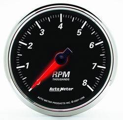 Auto Meter - Designer Black II Tachometer Gauge - Auto Meter 1296 UPC: 046074012969 - Image 1