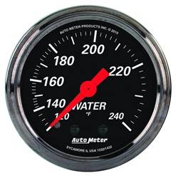 Auto Meter - Designer Black Mechanical Water Temperature Gauge - Auto Meter 1432 UPC: 046074014321 - Image 1