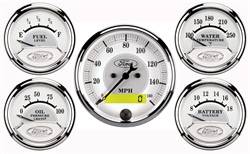Auto Meter - Ford Racing Series 5 Gauge Set Fuel/Oil/Speedo/Volt/Water - Auto Meter 880087 UPC: 046074140150 - Image 1
