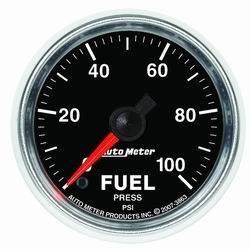 Auto Meter - GS Electric Fuel Pressure Gauge - Auto Meter 3863 UPC: 046074038631 - Image 1