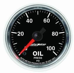 Auto Meter - GS Electric Oil Pressure Gauge - Auto Meter 3853 UPC: 046074038532 - Image 1