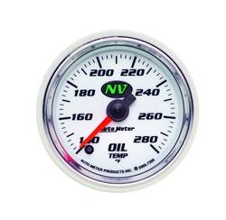 Auto Meter - NV Electric Oil Temperature Gauge - Auto Meter 7356 UPC: 046074073564 - Image 1