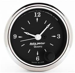 Auto Meter - Old Tyme Black Clock - Auto Meter 1785 UPC: 046074017858 - Image 1