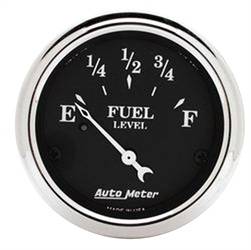 Auto Meter - Old Tyme Black Fuel Level Gauge - Auto Meter 1717 UPC: 046074017179 - Image 1