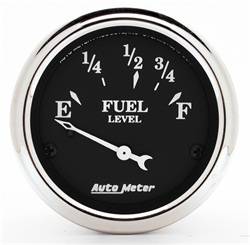 Auto Meter - Old Tyme Black Fuel Level Gauge - Auto Meter 1716 UPC: 046074017162 - Image 1