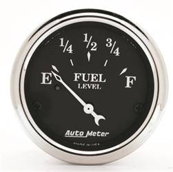 Auto Meter - Old Tyme Black Fuel Level Gauge - Auto Meter 1715 UPC: 046074017155 - Image 1