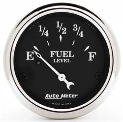 Auto Meter - Old Tyme Black Fuel Level Gauge - Auto Meter 1718 UPC: 046074017186 - Image 1