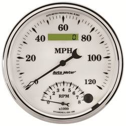 Auto Meter - Old Tyme White II Tach/Speedo Combo - Auto Meter 1290 UPC: 046074012907 - Image 1