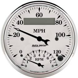 Auto Meter - Old Tyme White Tach/Speedo Combo - Auto Meter 1681 UPC: 046074016813 - Image 1