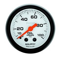 Auto Meter - Phantom Mechanical Oil Pressure Gauge - Auto Meter 5721 UPC: 046074057212 - Image 1