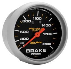 Auto Meter - Pro-Comp Liquid-Filled Mechanical Brake Pressure Gauge - Auto Meter 5426 UPC: 046074054266 - Image 1