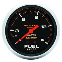 Auto Meter - Pro-Comp Liquid-Filled Mechanical Fuel Pressure Gauge - Auto Meter 5413 UPC: 046074054136 - Image 1