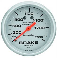 Auto Meter - Silver LFGs Brake Pressure Gauge - Auto Meter 4626 UPC: 046074046261 - Image 1